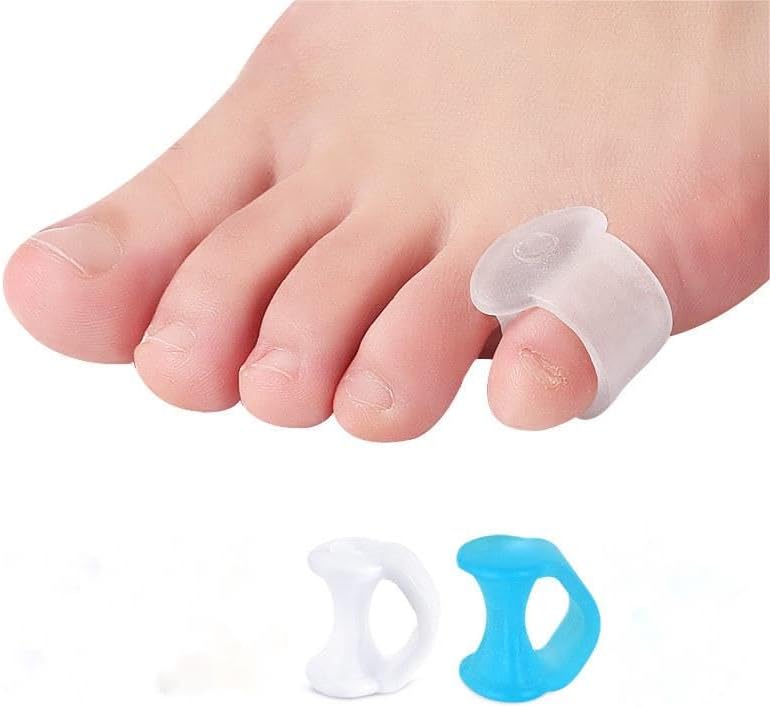 Carolhome – 10 separadores de gel para dedos de dedo meñique, de un solo bucle, esparcidor de dedo pequeño para juanetes, corrector superposición de