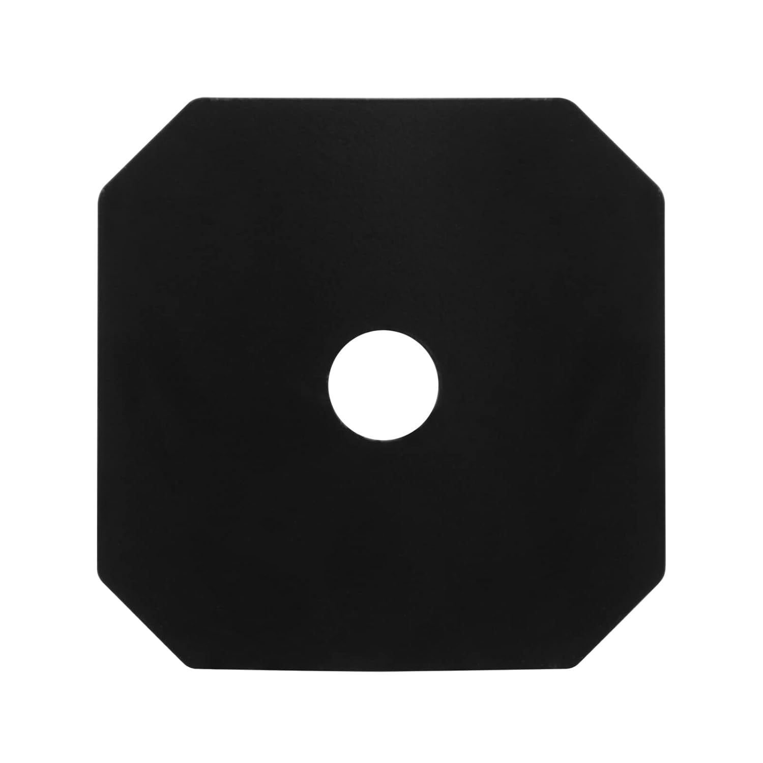 10 piezas de arandelas decorativas para arandelas cuadradas negras de 3 x 3 pulgadas, conector de madera de madera, grosor de acero de 0.110 in,