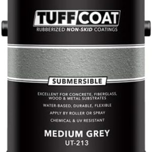 Tuff Coat UT-213 gris medio – Sumergible, base de agua, revestimiento antideslizante de goma – 1 galón Tuff Coat UT-213 gris medio – Sumergible, base de agua, revestimiento antideslizante de goma – 1 galón