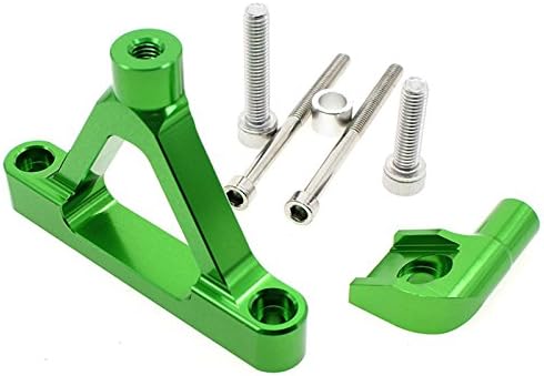 FXCNC Amortiguador de dirección CNC para motocicleta, estabilizador, barra de control de búfer con kit de soporte de montaje, juego completo