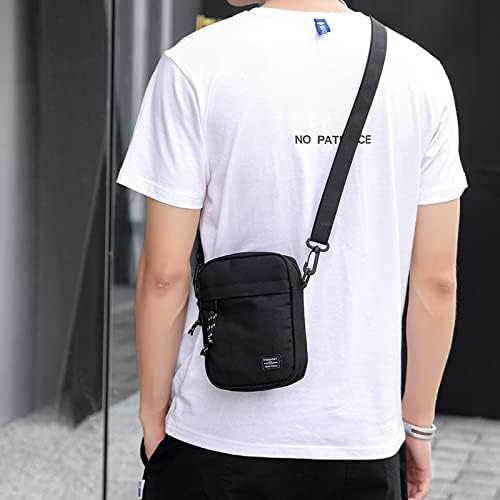RchleaKry Mini bolsa cruzada para hombre, 7.4 x 5.3 pulgadas, bolsa de pasaporte de viaje para teléfono, bolsa para el cuello, bolsa de hombro