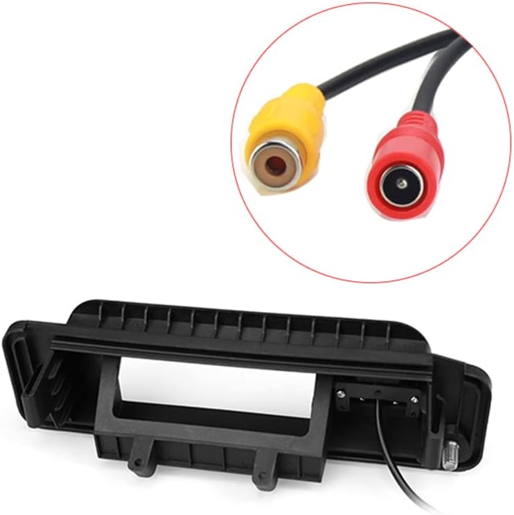 Vlicevrn HD Cámara de visión trasera para automóvil con mango de maletero con lente de ojo de pez, visión nocturna, cámara de estacionamiento de
