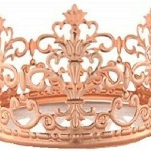 Mini decoración de pastel de corona dorada de príncipe para decoración de pasteles de fiesta de boda (oro rosa) Mini decoración de pastel de corona dorada de príncipe para decoración de pasteles de fiesta de boda (oro rosa)