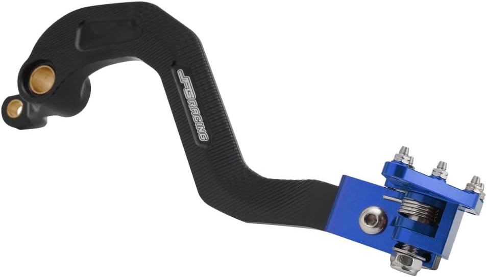 JFG RACING Pedal de freno trasero de motocicleta Palanca de freno de pie plegable de aluminio para WR250R 2008-2020 WR250X 2008-2011 Dirt Bike Azul
