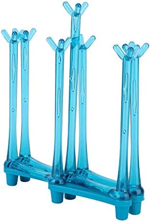Estante de drenaje de tazas de 7 pilares, estante de secado creativo para tazas, escurridor de botellas de vidrio para beber, soporte de secado de