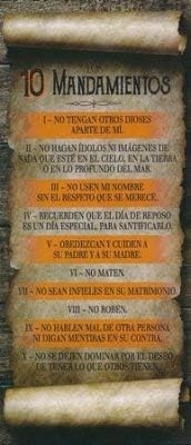 Luciano’s Books Los 10 Mandamientos, cuadro de Madera (Los 10 Mandamientos)