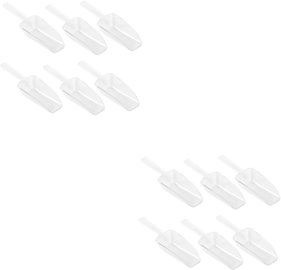 Zerodeko 12 unidades de mini cucharada de baño para refrigerador, cucharas de caramelo, cuchara de café, pala de hielo, cucharada de postre para