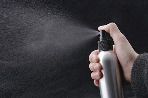 3 botellas de aluminio de niebla fina con pulverizador de bomba negra, recipientes de atomizador de muestra vacía para aceites esenciales, perfume,