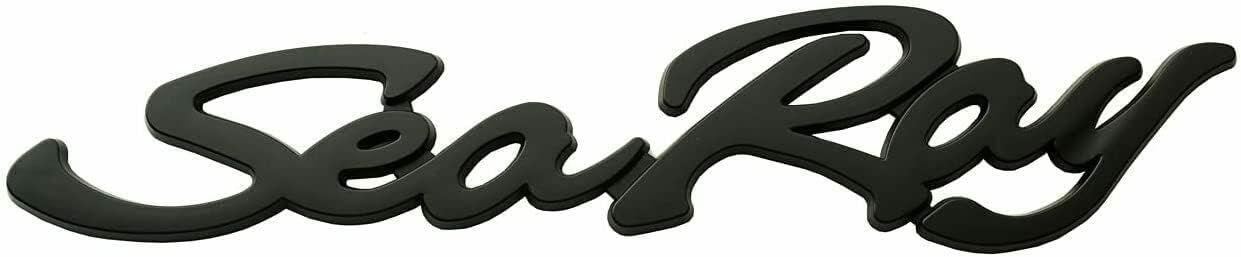 2pcs Sea Ray Searay Script Emblem 3D Badge Letters Nameplate Self-Adhesive Sticker Boat Logo 12-34″ New (Black)