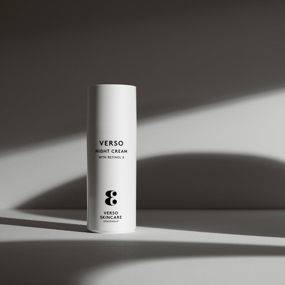 Verso Skin Care  Crema hidratante de noche  Crema de noche rejuvenecedora para rostro y cuello para piel joven  Cuidado facial fácil (1.6 fl oz)