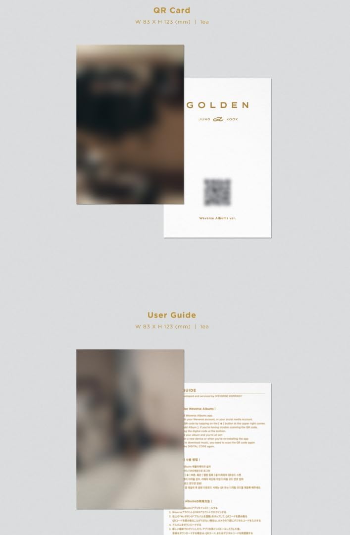 Set BTS JUNGKOOK GOLDEN 1er álbum en solitario 3 Ver Set + Weverse Album Ver