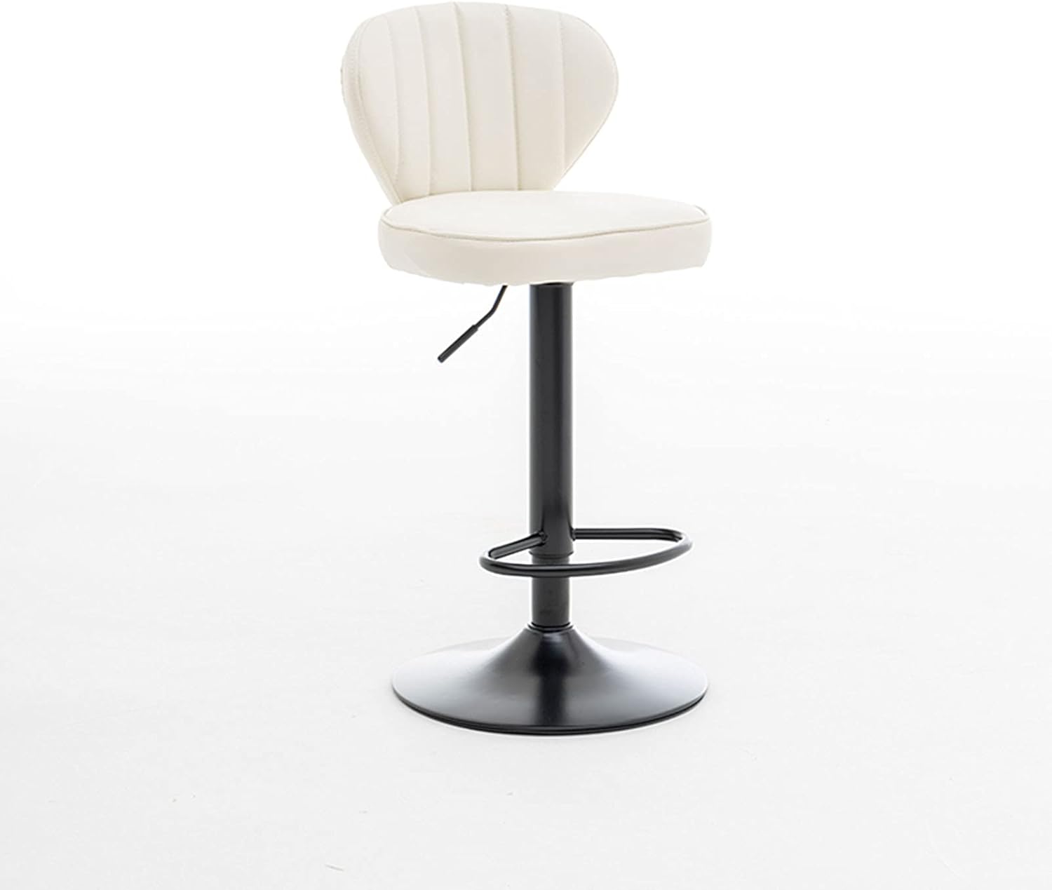 Taburete de bar giratorio de 360 Silla de desayuno tapizada de piel sintética, reposapiés de cocina, taburetes de bar, muebles de comedor para el