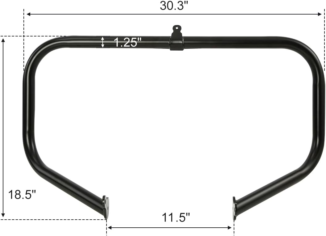 TCT-MOTORPARTS Estriberas negras de 1 14 pulgadas para Harley Touring Street Electra Glide Ultra FLHT FLHX FLHR Road King 2009-2023