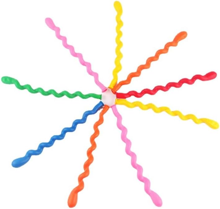 100 globos de látex en espiral para varios globos de fiesta de cumpleaños de niños y niñas