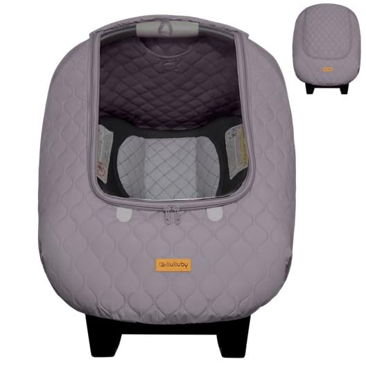liuliuby Protector contra el clima para asiento de automóvil para bebé, funda de invierno acolchada cálida con ventana transparente para asiento de
