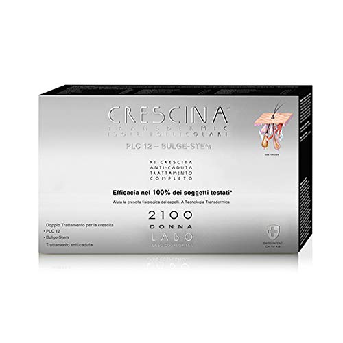 Crescina Transdérmico Plc12 Bulge Stem Tratamiento Anti Pérdida De Cabello 2100 Mujer 40 (14+14+12) Viales