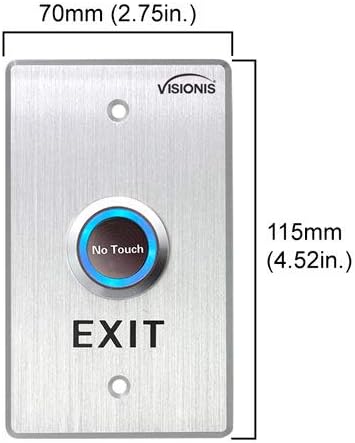Visionis FPC-6552 Control de acceso de cuatro puertas TCP  IP Wiegand para columpio eléctrico 600lbs Mag Lock Controller Box + lector de tarjetas