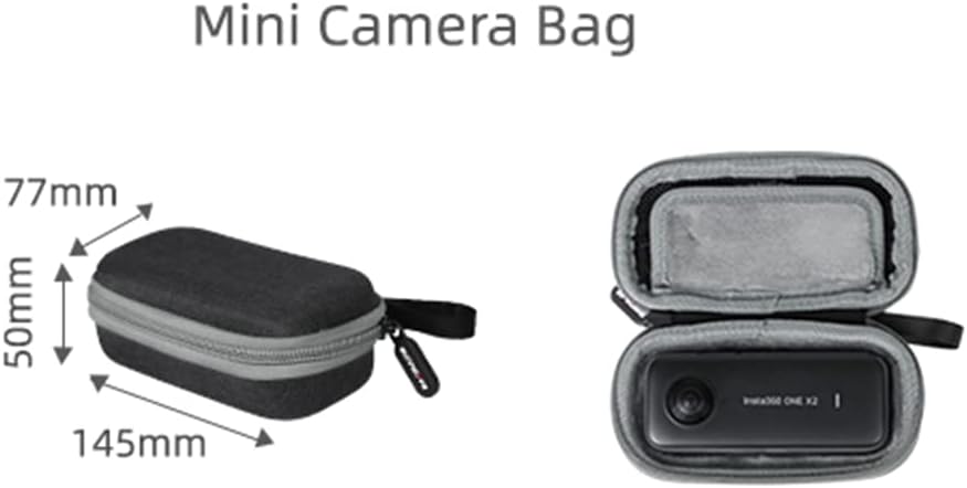 Estuche de transporte portátil Mini bolsa de almacenamiento EVA a prueba de golpes bolsa de protección de cámara dura para cámara Insta360 ONE X3