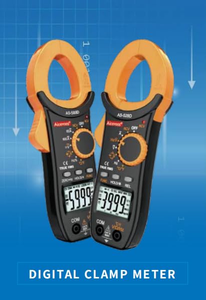 Aicevoos Abrazadera digital 588D 6000 cuenta con amplificador de voltaje de rango automático, mide voltaje y corriente CACC, diodos de resistencia
