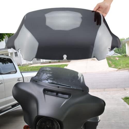 Parabrisas ahumado de 10.5 pulgadas compatible con Harley Davidson Touring Street Glide 2014 2015 2016 2017 2018 2019