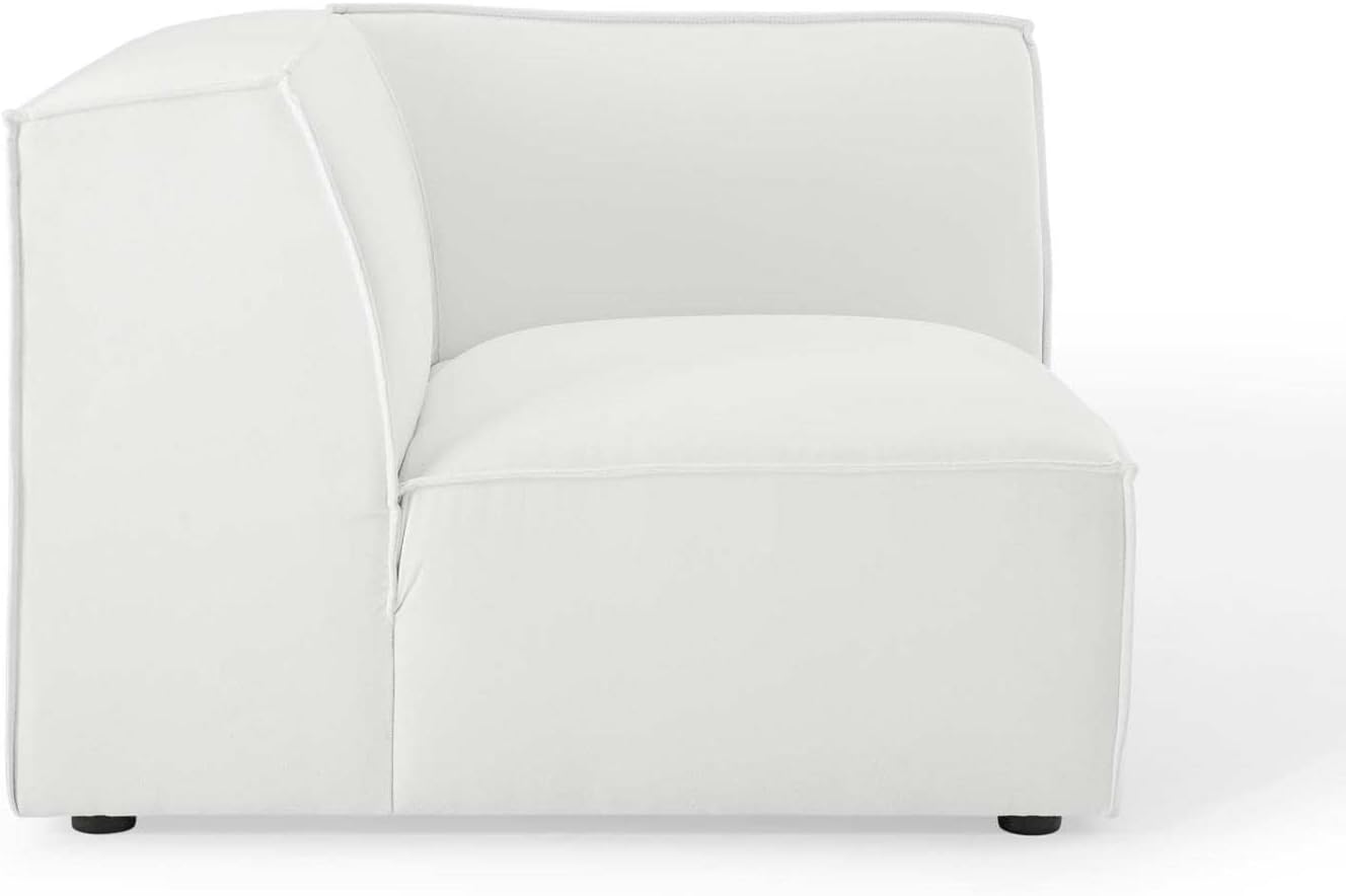 Modway Restore – Silla esquinera de tela tapizada para sofá seccional en color blanco, 40.5 x 40.5 x 28