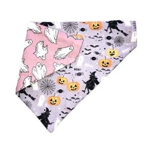 Reversible Slip On Dog Bandana Halloween Bandana Glow In The Dark Bandana Ghost Bandana Slip Over The Collar Bandana For Small Medium Or Large Reversible Slip On Dog Bandana Halloween Bandana Glow In The Dark Bandana Ghost Bandana Slip Over The Collar Bandana For Small Medium Or Large