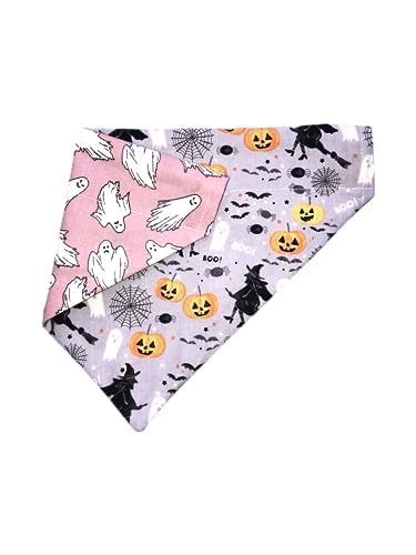 Reversible Slip On Dog Bandana  Halloween Bandana  Glow In The Dark Bandana  Ghost Bandana  Slip Over The Collar Bandana  For Small Medium Or Large