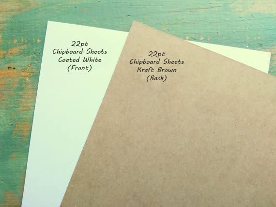 Color Blanco Chipboard Hojas. Gran Para Proyectos creativos y protección de valiosos fotos y documentos. (Jumbo 8.5″ x 11″), Natural