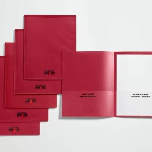 School Smart Take Home – Carpetas resistentes, color rojo, paquete de 24 School Smart Take Home – Carpetas resistentes, color rojo, paquete de 24