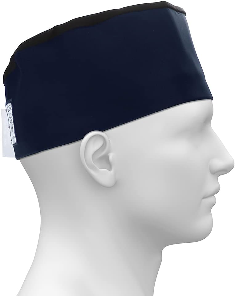 Gorro de radiación reutilizable 0.020in PB plomo Equiv, velcro talla única, protege de la radiación dispersa