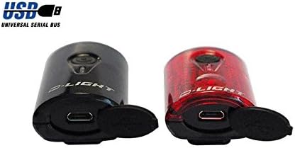 Juego de luces LED recargables USB para bicicletas, delanterotrasero