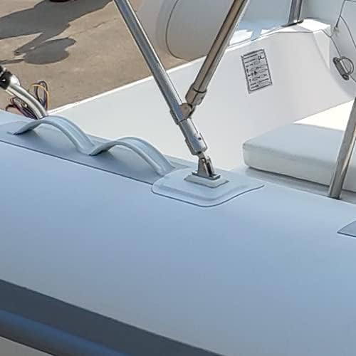 DSCRAFT Bisagra de cubierta superior de acero inoxidable 316 BiminiTop Hardware de montaje con base de fibra de vidrio Juego de 2 piezas para barco