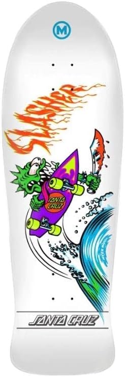 Santa Cruz Tabla de Skateboard Meek OG Slasher Re-Issue Blanco 10.1″ x 31.13″