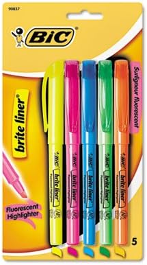 BIC Brite Liner – Resaltador con punta de cincel fluorescente – BIC BLP51W-ASST