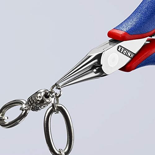 KNIPEX Alicates para electrónica – puntas redondas, color negro