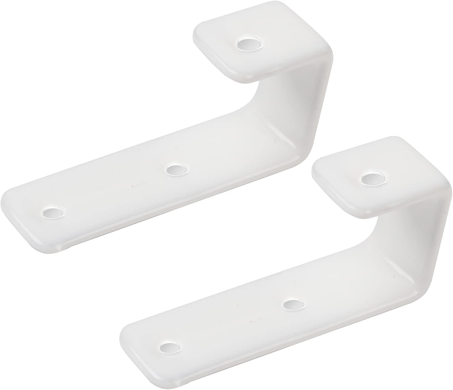 Paquete de 2 soportes de gancho para litera, dentro de 1 pulgada, ganchos de escalera para cama de niños, ganchos de metal de PVC blanco, accesorios