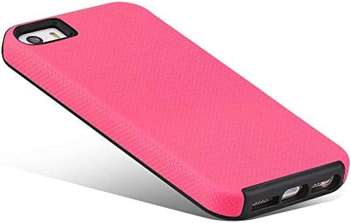 Funda para iPhone 55sSE, funda Dual Guard resistente al impacto y a rasguños con protección contra caídas Celebre para iPhone 55SSE (verde menta),