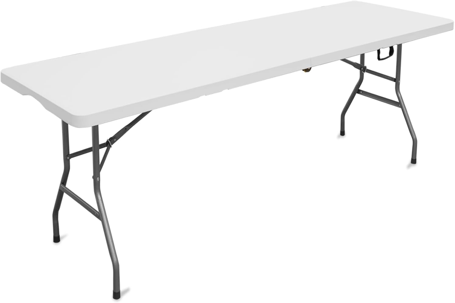 Plainsity Mesa plegable de plástico de 8 pies  Mesa de comedor portátil, plegable y resistente para fiestas, bodas, barbacoas, campamentos, eventos
