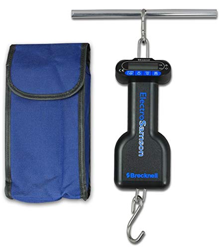 Brecknell ElectroSamson – Báscula digital de mano, capacidad de 22 libras, LCD grande y fácil de leer, batería, bolsa de transporte, uso individual