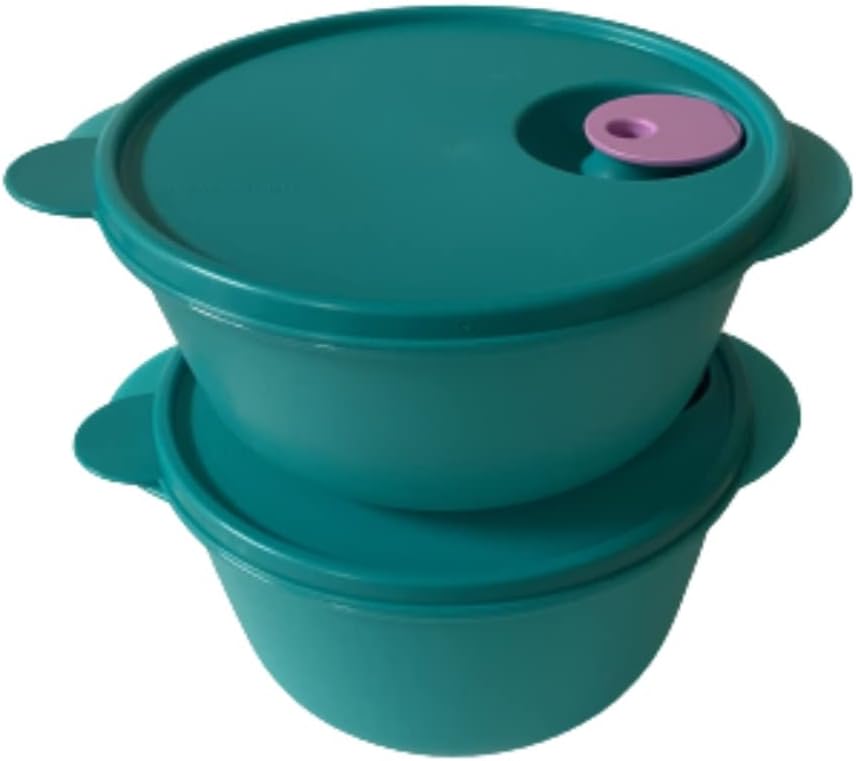 Tupperware Crystalwave – Juego de 2 cuencos para microondas