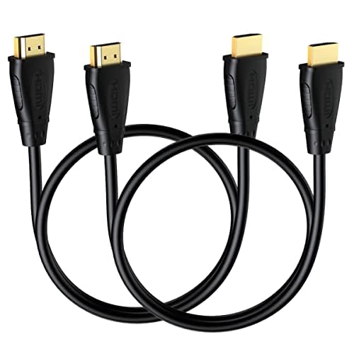 MOSIMLI Cable HDMI corto de 1 pie, paquete de 2 cables HDMI 4K UHD macho a macho adaptador para clasificación ARC y CL3  para laptop, monitor, PS5,