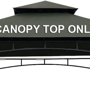 CoastShade Gazebo de barbacoa de 8 x 5 pulgadas, doble nivel, techo de repuesto para exteriores, carpa de techo, color gris CoastShade Gazebo de barbacoa de 8 x 5 pulgadas, doble nivel, techo de repuesto para exteriores, carpa de techo, color gris