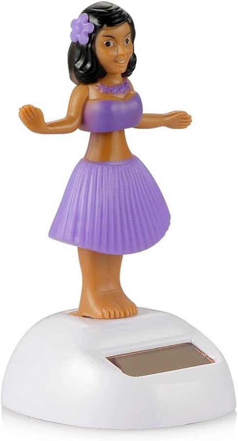 Decoración de tablero de instrumentos de niña bailarín con energía solar, figuras de colección de juguetes para decoración interior del hogar (verde)