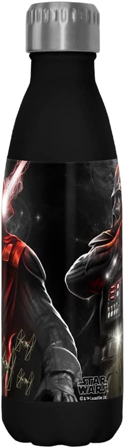 Star Wars Dark Lord – Botella de agua de acero inoxidable de 17 onzas, multicolor