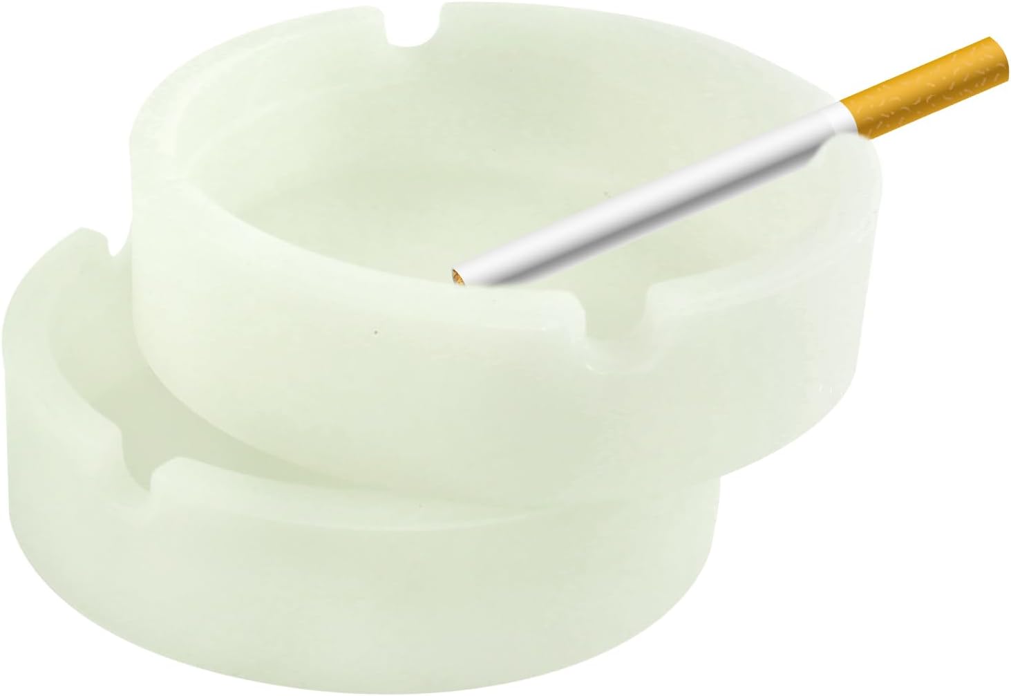 Cenicero de silicona con tapa, bandeja de cenizas luminosas, ceniceros divertidos para cenizas, lindo cenicero que brilla en la oscuridad, cenicero
