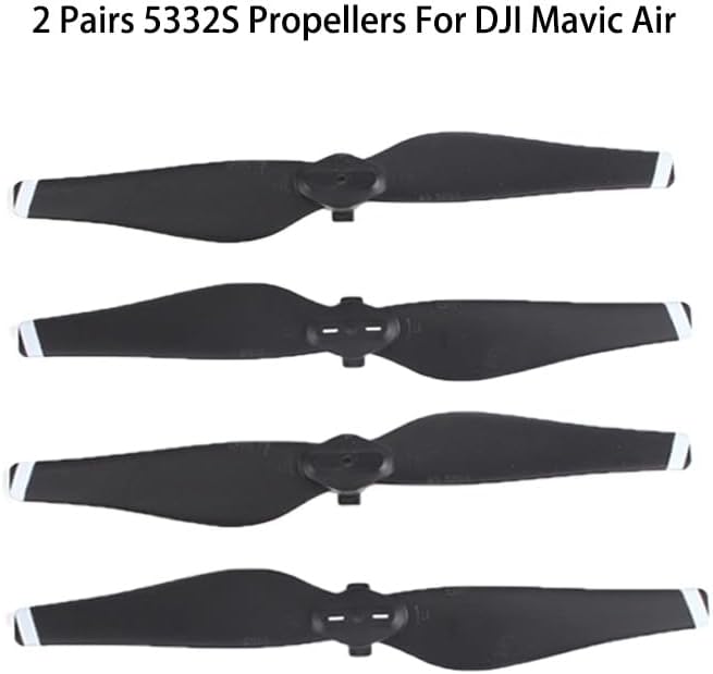 XNasu Sunnylife – 4 piezas 5332S 2 pares para hélice de aire DJI Mavic (rayas blancas) Prop para DJI Mavic Air Drone Accesorios (Color  4 PC Plata)