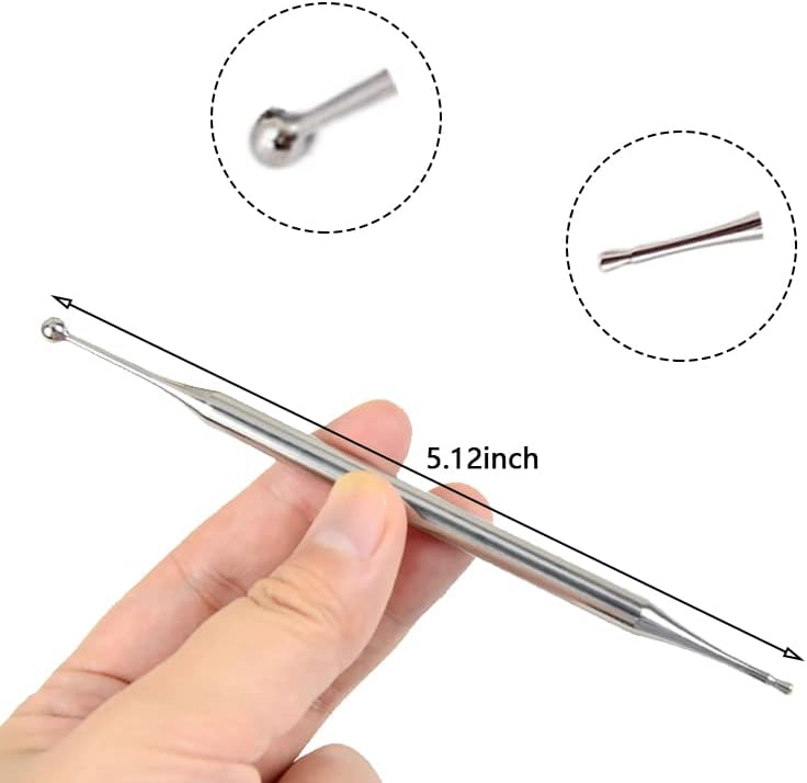 BetterJonny – Bolígrafo de acupuntura manual, punta de punta de acero inoxidable para el cuerpo, herramienta de reflexología facial, punta de punta