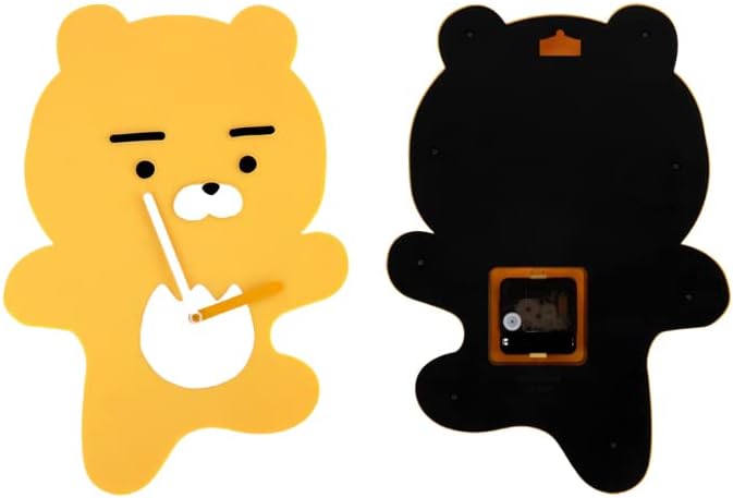 KakaoTalk – Reloj de pared coreano con lindo personaje amarillo (Ryan)