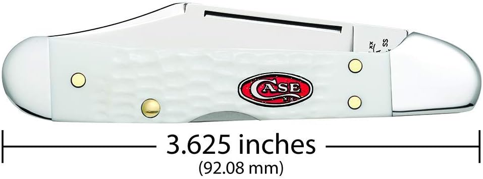 Case WR XX Navaja Sparxx White Jigged Synthetic Mini Copperlock Artículo #60185 – (61749L SS) – Longitud Cerrada 3 58 Pulgadas