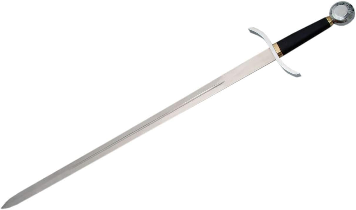 SZCO Supplies Espada de caballero plateado, negro